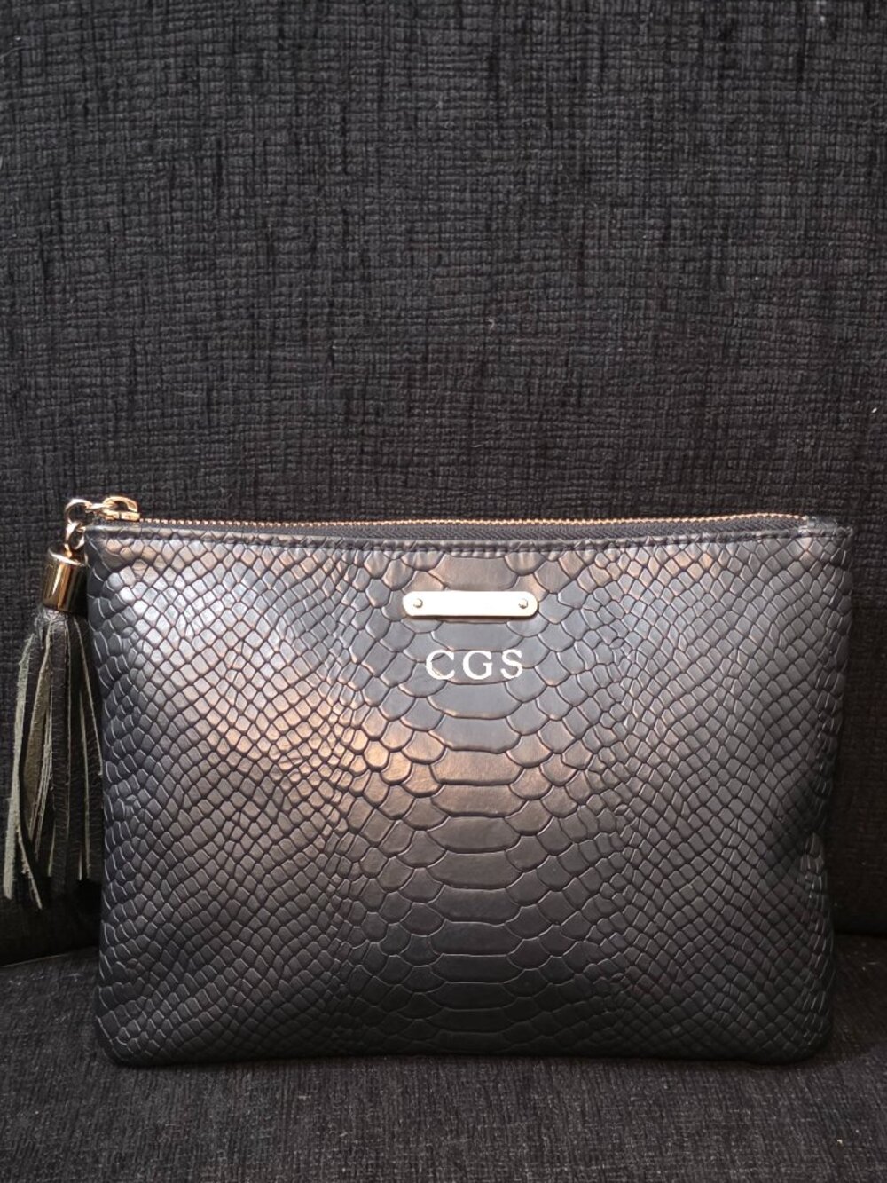 Gigi New York All in One Black Leather Clutch Bag